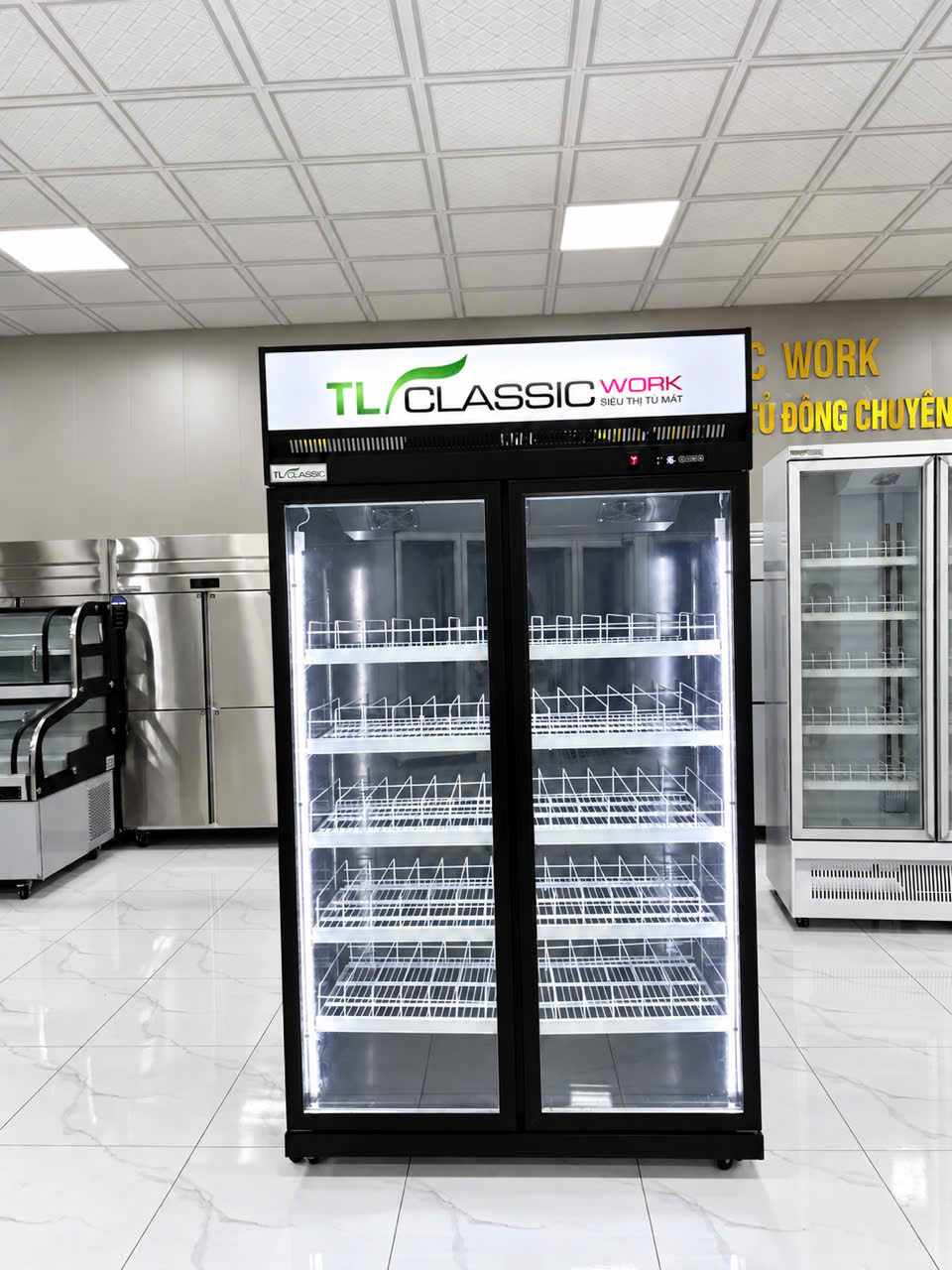Tủ mát 2 3 cánh block trên New