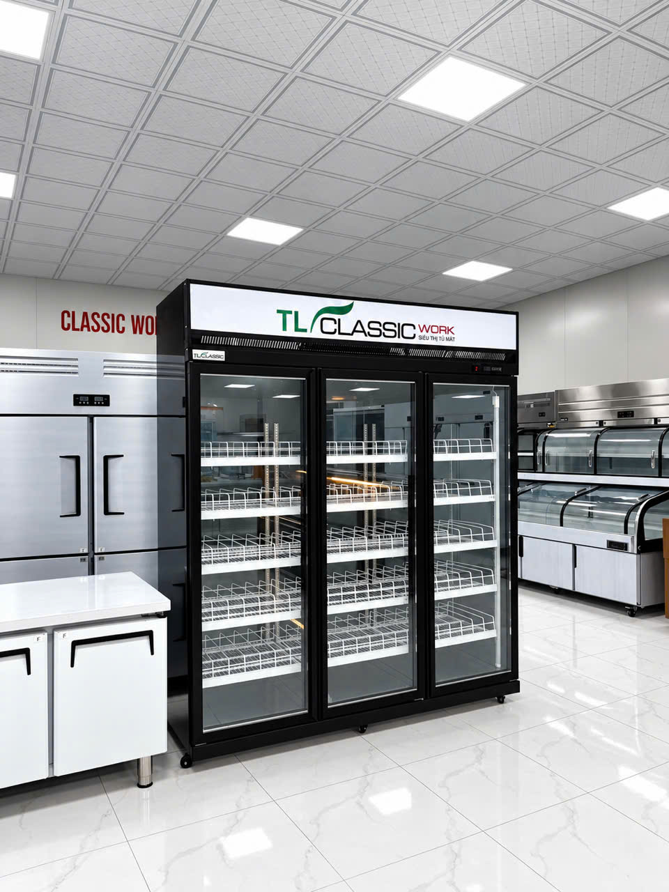Tủ mát 2 3 cánh block trên New