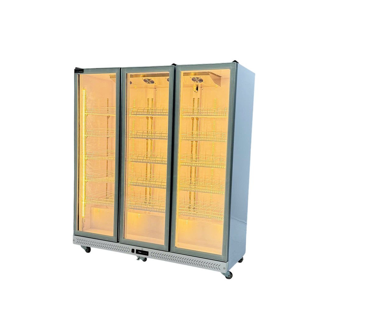 Tủ Mát 2 3 4 Cánh Cao Cấp - Đèn LED 3 Màu (Trắng) Tiết Kiệm Điện, Hiện Đại