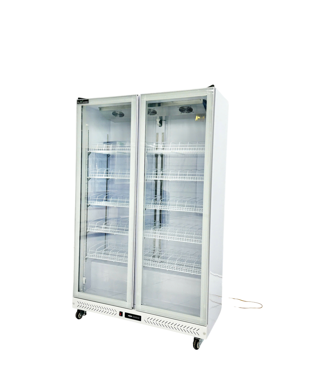 Tủ Mát 2 3 4 Cánh Cao Cấp - Đèn LED 3 Màu (Trắng) Tiết Kiệm Điện, Hiện Đại