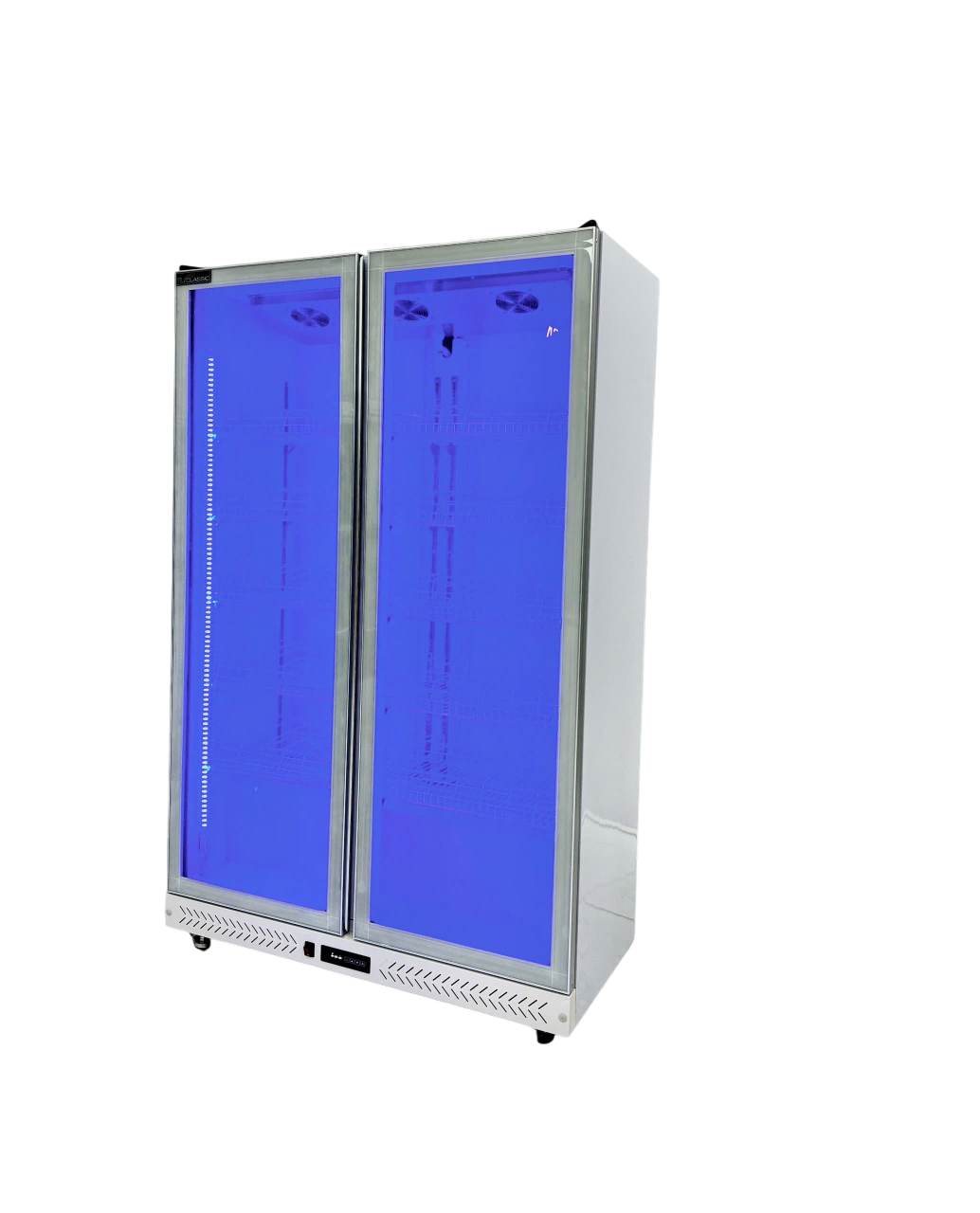 Tủ Mát 2 Cánh Cao Cấp - Đèn LED 3 Màu (Trắng) Tiết Kiệm Điện, Hiện Đại