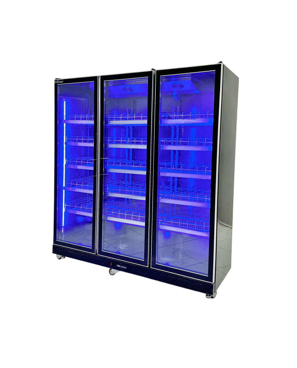 Tủ mát 3 cánh cao cấp đèn 3 màu ( màu trắng)