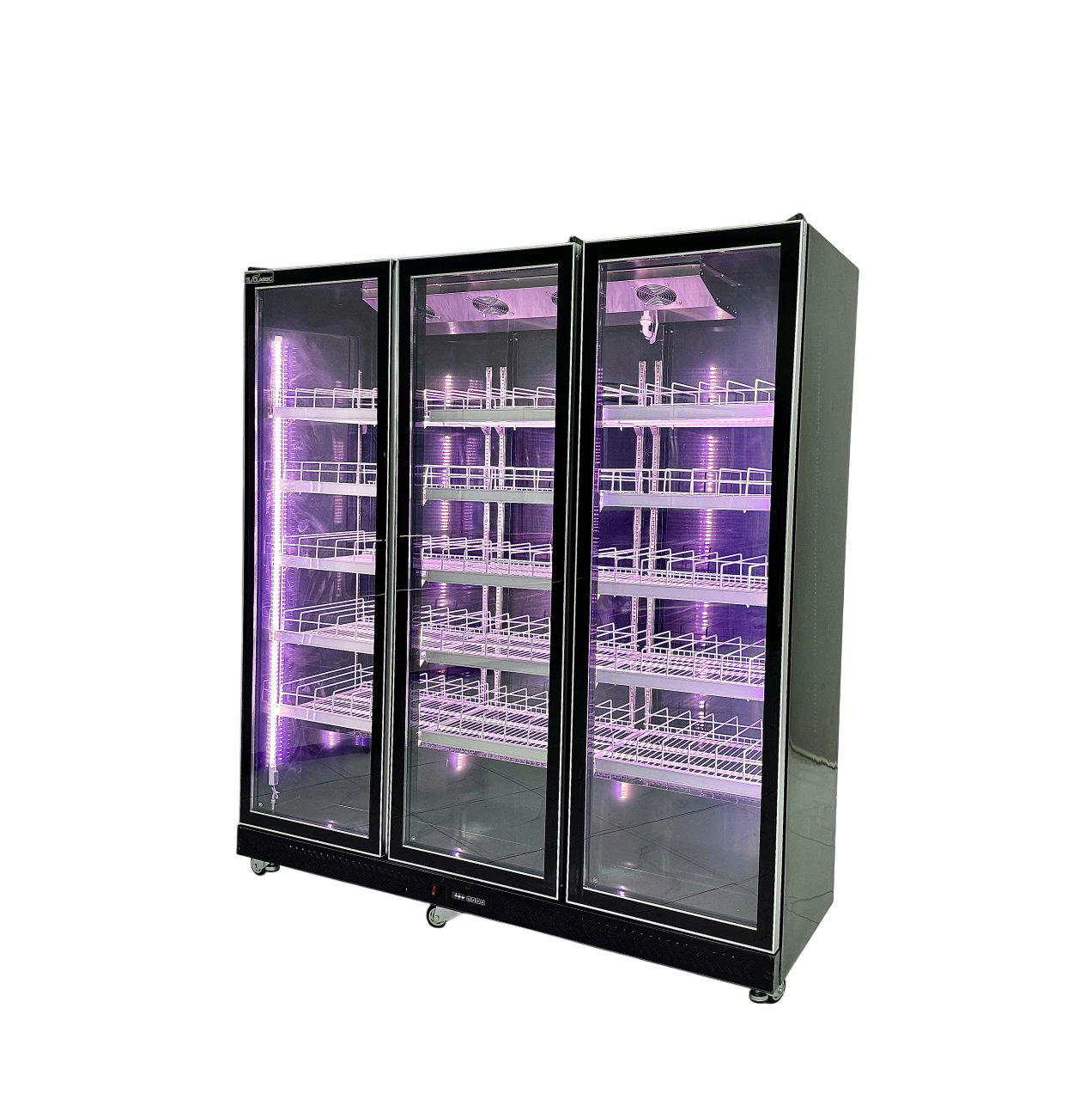 Tủ mát 3 cánh cao cấp đèn 3 màu ( màu trắng)