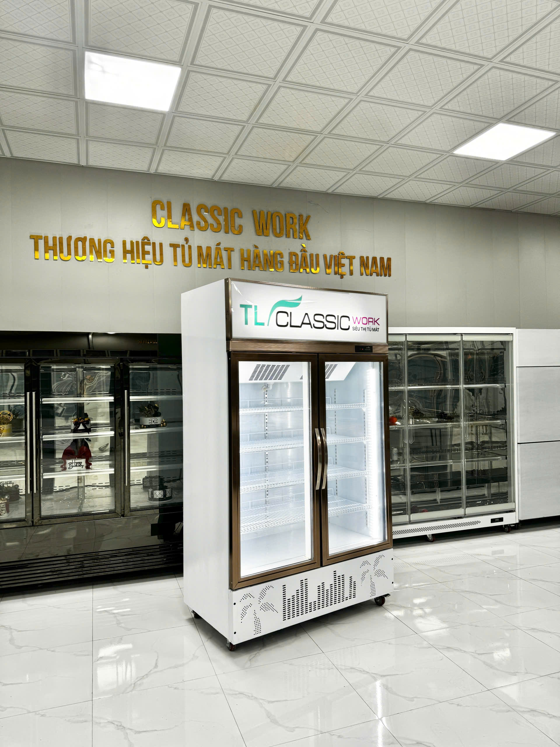 Tủ đông đứng 2 cánh kính có sấy kính điện