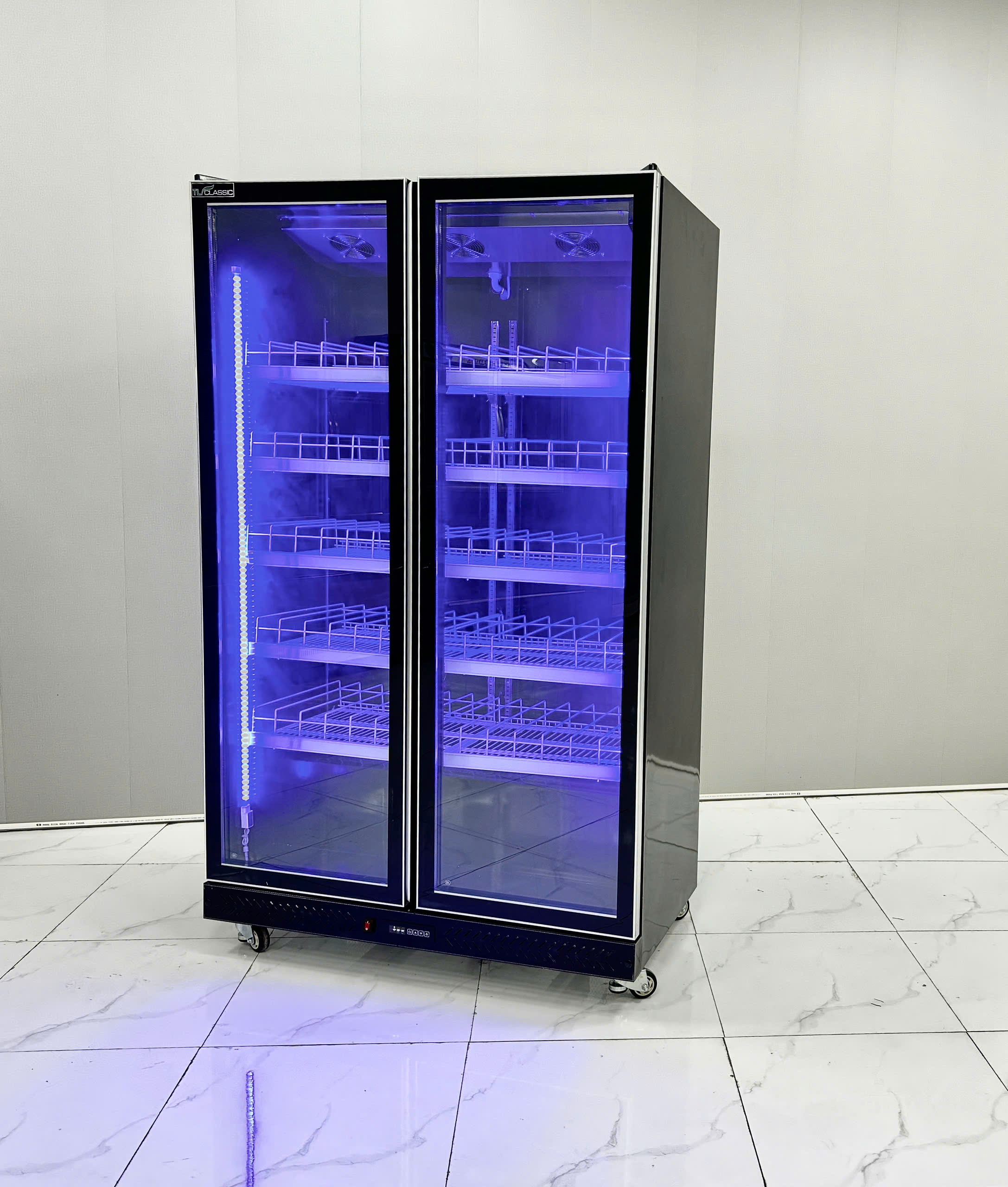TỦ MÁT 2 CÁNH CAO CẤP ĐÈN 3 MÀU