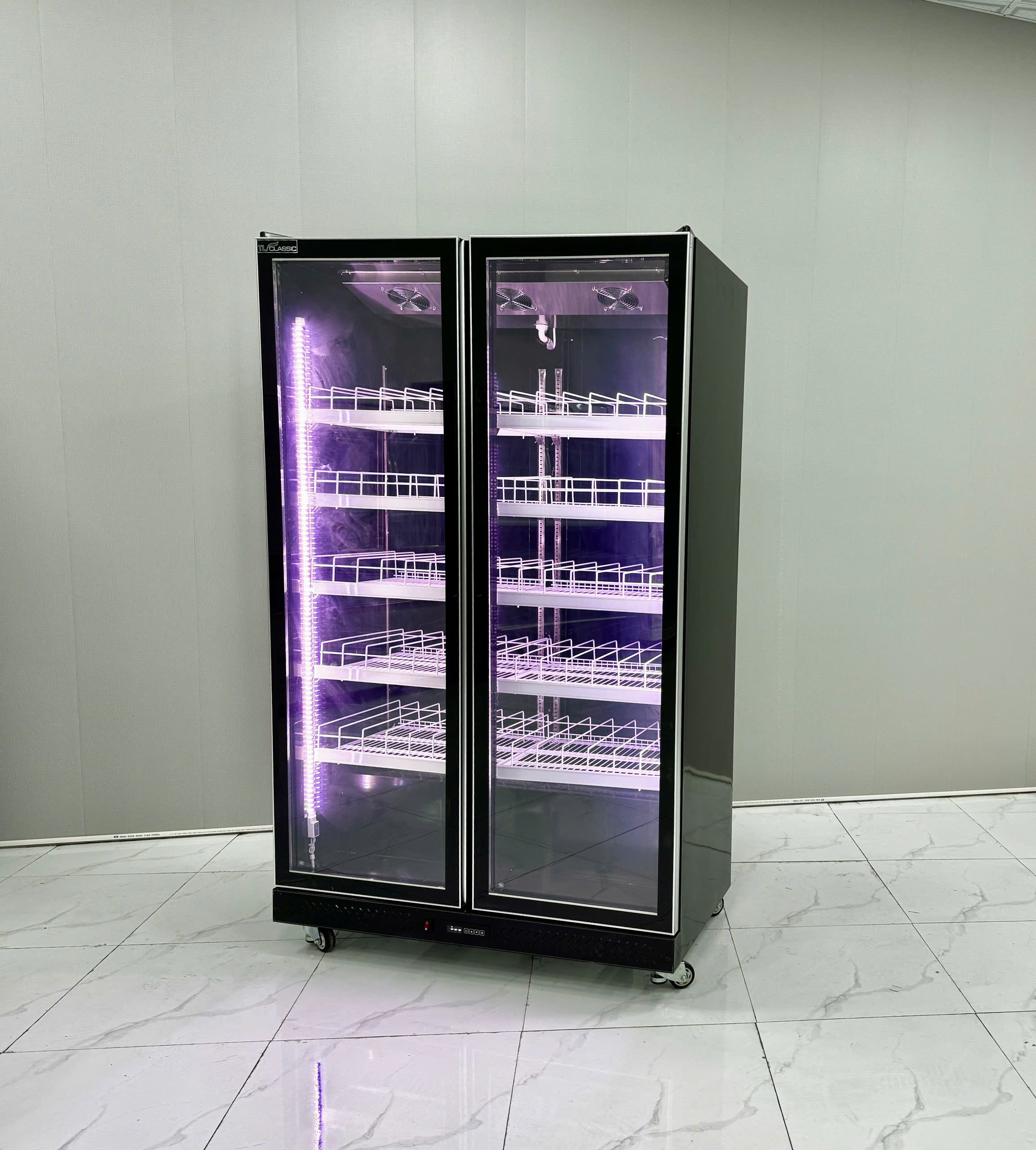TỦ MÁT 2 CÁNH CAO CẤP ĐÈN 3 MÀU