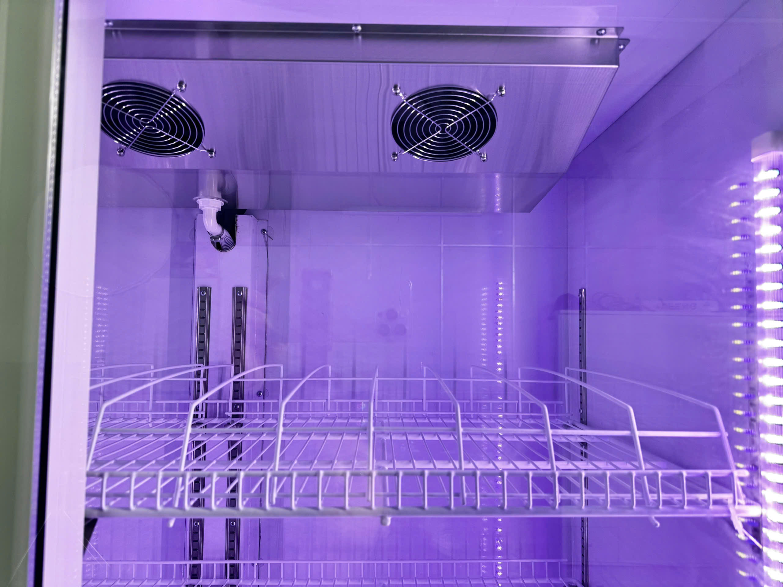 Tủ Mát 2 Cánh Cao Cấp - Đèn LED 3 Màu (Trắng) Tiết Kiệm Điện, Hiện Đại