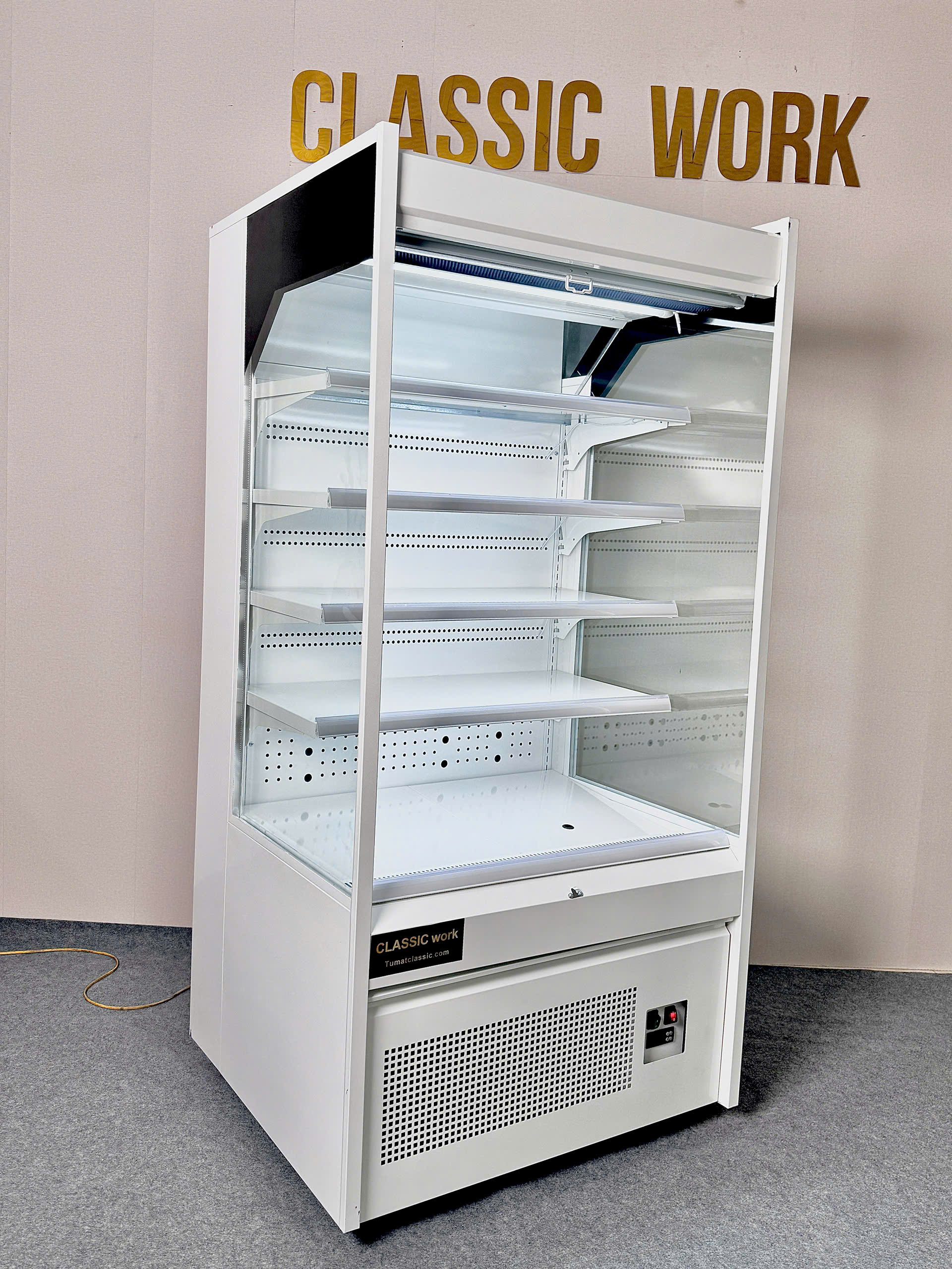 Tủ mát không cửa kéo rèm 1m