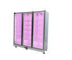 Tủ Mát 2 3 4 Cánh Cao Cấp - Đèn LED 3 Màu (Trắng) Tiết Kiệm Điện, Hiện Đại