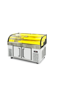 Tủ thịt thực phẩm 3 tầng 2 chế độ kính cong
