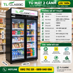 Tủ mát 2 3 cánh block trên New