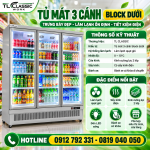 Tủ mát 2 3 cánh block dưới New
