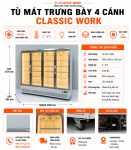 Tủ mát 2 3 4 cánh lock dưới