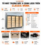 Tủ mát 2 3 4 cánh block trên