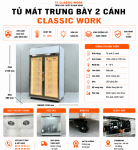 Tủ mát 2 cánh sấy kính điện