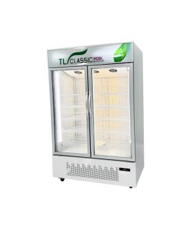 Tủ đông đứng 2 cánh kính lock dưới