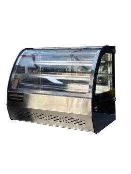 Tủ bánh kem để bàn 3 tầng kính cong
