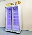 Tủ Mát 2 Cánh Cao Cấp - Đèn LED 3 Màu (Trắng) Tiết Kiệm Điện, Hiện Đại