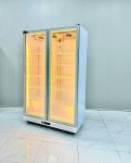 Tủ Mát 2 Cánh Cao Cấp - Đèn LED 3 Màu (Trắng) Tiết Kiệm Điện, Hiện Đại