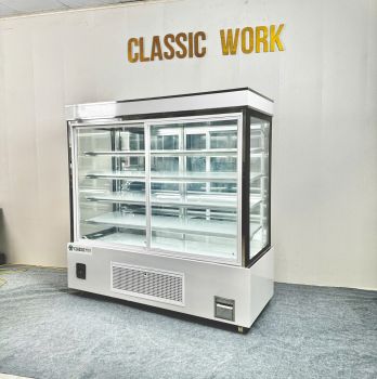 Tủ bánh kem 5 tầng cửa trước 1m8 sấy 4 mặt kính