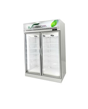 Tủ đông đứng 2 cánh kính lock trên