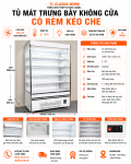 Tủ mát Tủ mát không cửa kéo rèm